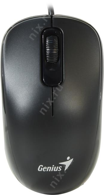 Мышь проводная GENIUS DX-110, USB, 2 кнопки + 1 колесо-кнопка, оптическая, зелёная