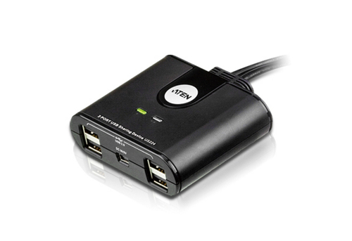 Переключатель, электрон., USB, 2 User > 2 устройства + клавиатура + мышь, 2 USB A-тип > 4 USB A-тип, Male > Female, со встроен. шнурами 2х1.2м., (USB 2.0)/ 2 PORT USB PERIPHERAL SWITCH.