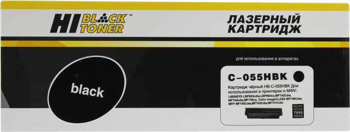 Картридж Hi-Black HB-C-055HBK Black  для Canon LBP663Cdw/664Cx/MF742Cdw/744Cdw/746Cx