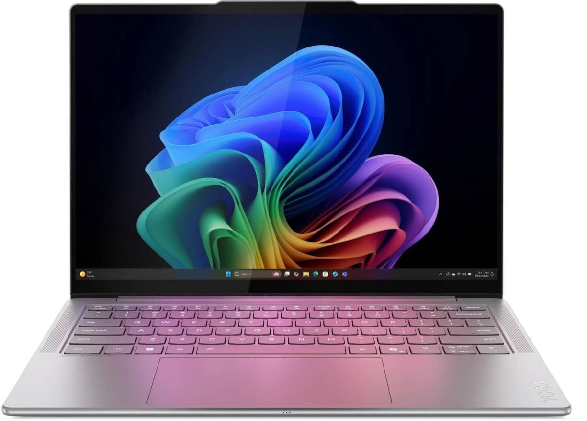 Ноутбук Lenovo Yoga Slim 7 14ILL10 14"(2880x1800 OLED)/Intel Core Ultra 7 256V(2.2Ghz)/16Gb/1024PCISSDGb/noDVD/Int:Intel Arc Graphics 140V/Cam/BT/WiFi/70WHr/war 1y/1.19kg/luna grey/Win11Home + 65W, RU kbd