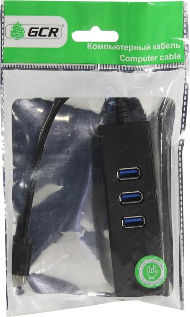 Greenconnect <GCR-UC2CL01> USB-C 3.1 Ethernet adapter + USB Hub (100Mbps,  3xUSB  2.0)