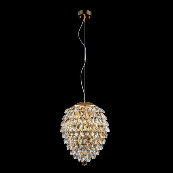 Подвесная люстра Crystal Lux CHARME SP6 GOLD/TRANSPARENT, 6×G9, 240Вт