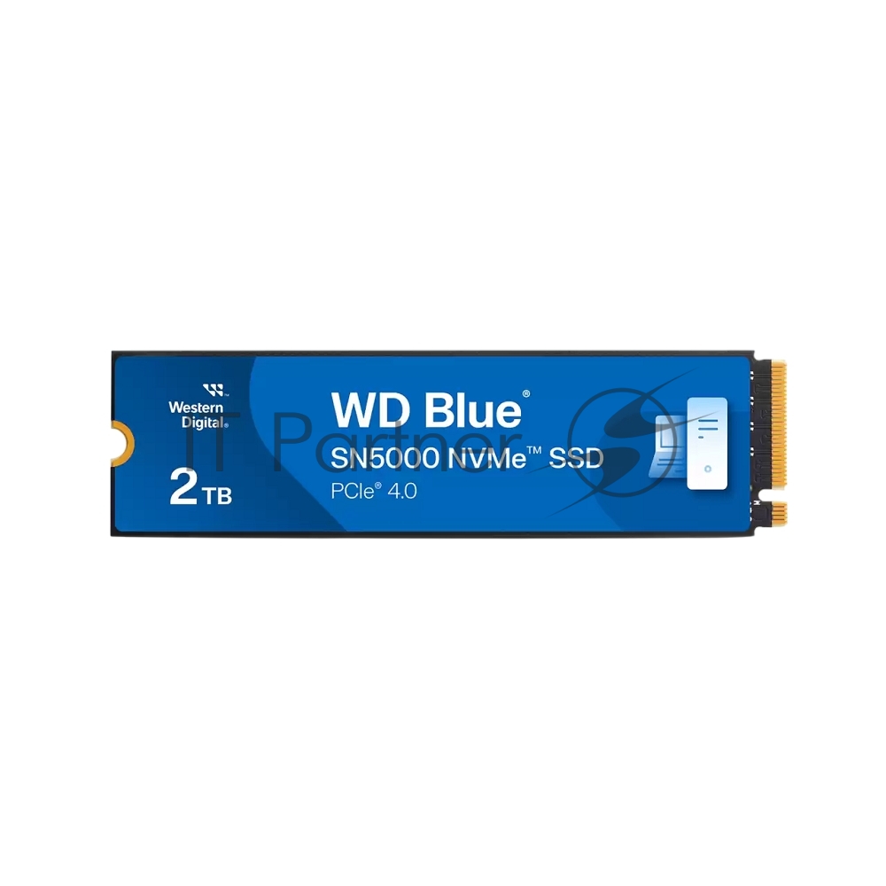 Накопитель SSD WD Blue SN5000 WDS200T4B0E, 2Tb, PCIe 4.0 x4, M.2 2280, NVMe, R/W 5150/4850
