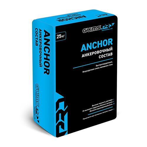 Анкеровочный состав GLIMS PRO Anchor на цементном вяжущем 25 кг мешок