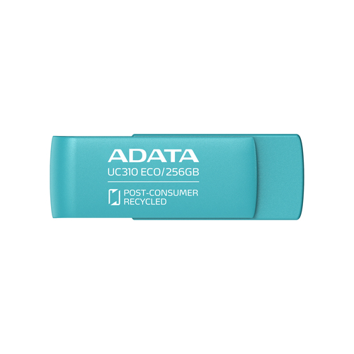 Флешка USB ADATA UC310E (UC310E-256G-RGN), 256Gb, USB 3.2 Gen1, R/W 100/30, зеленый