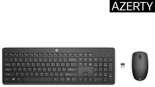 Комплект клавиатура/мышь HP Inc. - 230, Беспроводной, 1600 dpi, 2 mouse btns, num pad, чёрный, 18H24AA