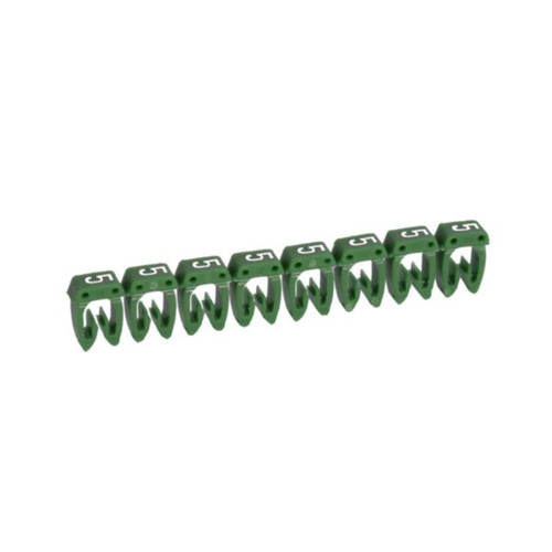 Legrand 038225 Маркировочное кольцо 1.5-2.5мм (5) белое/зеленое  CAB3  (038225)