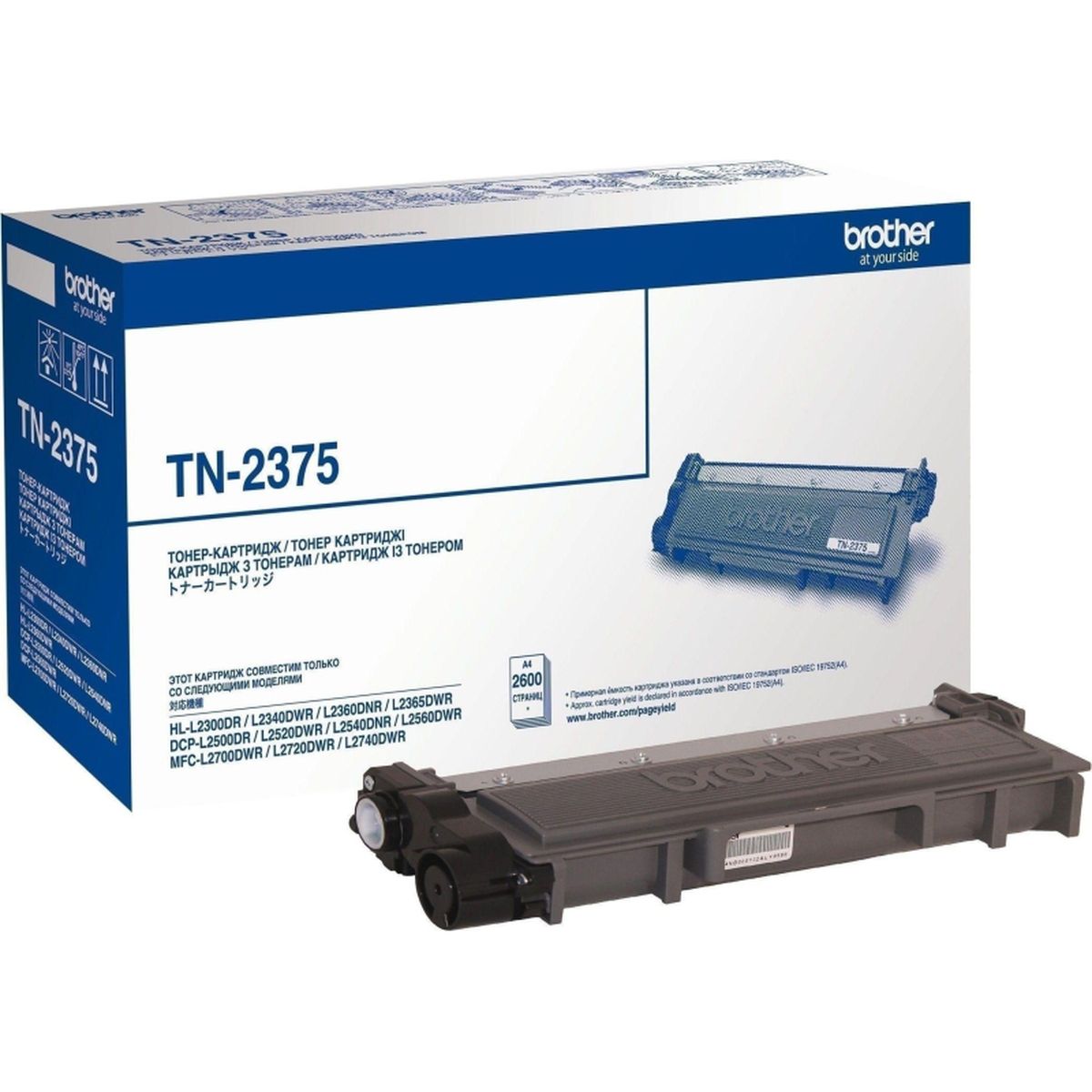 (Спец. цена) Оригинальный картридж Brother TN-2375 (TN2375) для Brother HL-L2300/ HL-2340/ HL-2360/ HL-2365 DCP-L2500/ DCP-L2520/ DCP-L2540/ DCP-L2560 MFC-L2700/ MFC-L2720/ MFC-L2740 black (2 600 стр.)