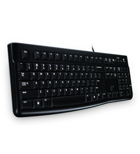 Клавиатура Logitech K120 for Business |920-002522| черная, офисная, 104 клавиши, защита от воды, USB 1,5м, brown box, (021419)