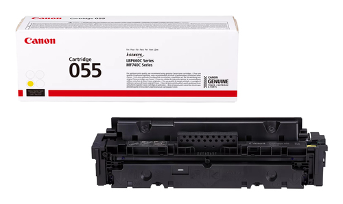 (Спец.цена) Оригинальный картридж Canon 055Y (3013C002) для принтера Canon MF746Cx/ MF744Cdw/ MF742Cdw/ LBP664Cx/ 663Cdw, yellow, 2100 страниц