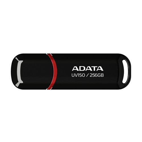 USB накопитель ADATA - DashDrive UV150, USB Type A (USB 3.2 Gen 1), 256 ГБ, read speed-100MB/s, цвет чёрный, AUV150-256G-RBK