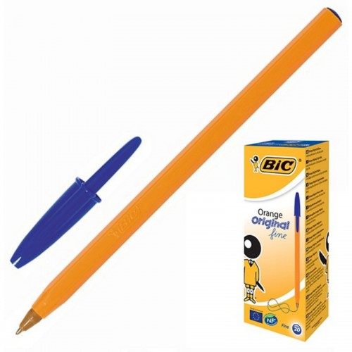 Ручка шариковая BIC Orange, синяя, 0.35 мм, 20 шт