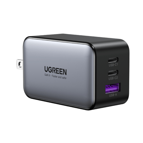 Сетевое зарядное устройство UGREEN CD244 (10335) Nexode 65W USB-A+2*USB-C GaN Tech Fast Charger EU. Цвет: серый