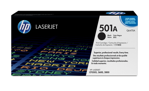 (Спец.цена) Оригинальный картридж HP Q6470A (501A) для принтера HP Color LaserJet 3600/ 3800/ CP3505 black, 6000 страниц