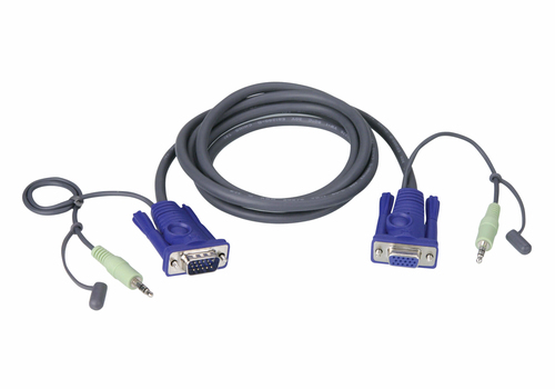 Кабель Aten ProAV black: 1.8 м VGA Кабель с поддержкой звука