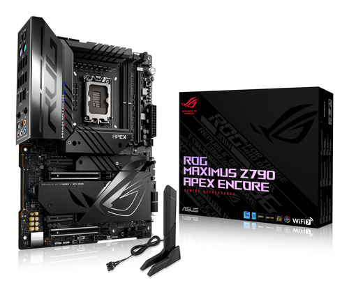Материнская плата ASUS ROG MAXIMUS Z790 APEX ENCORE, LGA 1700, Intel Z790, 2xDDR5, 4xSATA, 3xM.2, 1xPCIe 5.0 x8, 1xPCIe 5.0 x16, 1x 2.5Gb LAN, 4xUSB-A 3.2 Gen 1, 5xUSB-A 3.2 Gen 2, 5x3.5 мм, 7.1, Standard-ATX