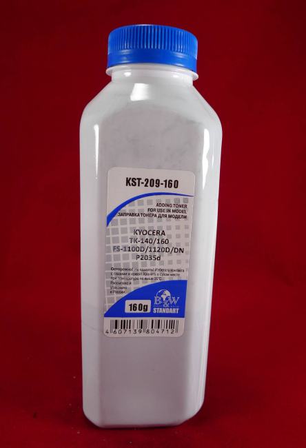 KST-209-160 Тонер для Kyocera TK-140/160, FS-1100D/1120D/DN, P2035d (фл.  160г)  B&W  Standart фас.Россия