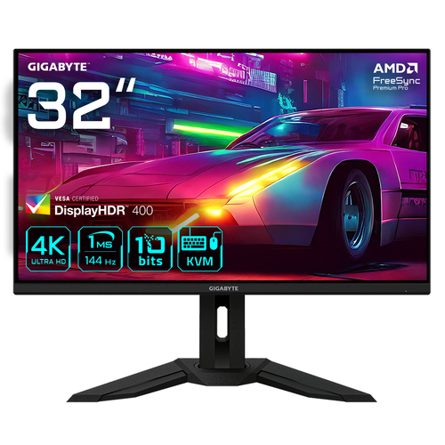 Монитор 31.5" Gigabyte M32U IPS 3840x2160, 144 Гц, 1 мс, 16:9, 350 кд/м², 2xHDMI, 1xDP, 1xUSB-C, 3xUSB, 2x3 Вт, черный