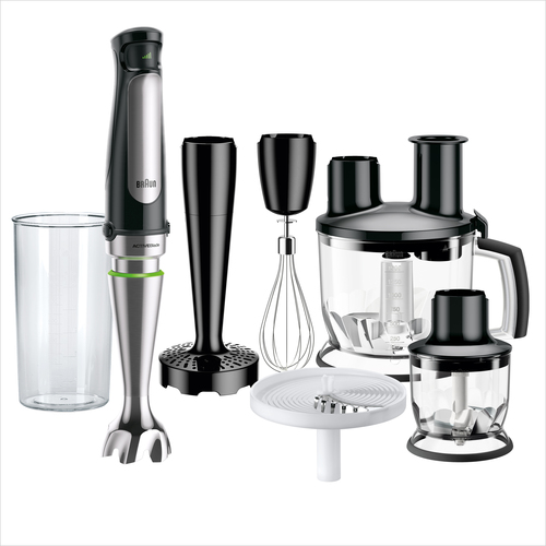 Braun Блендер Braun Multiquick 7 MQ7087X (850 Вт/ скоростей 10/ турборежим/ венчик, измельчитель, комбайн, пюре, стакан)