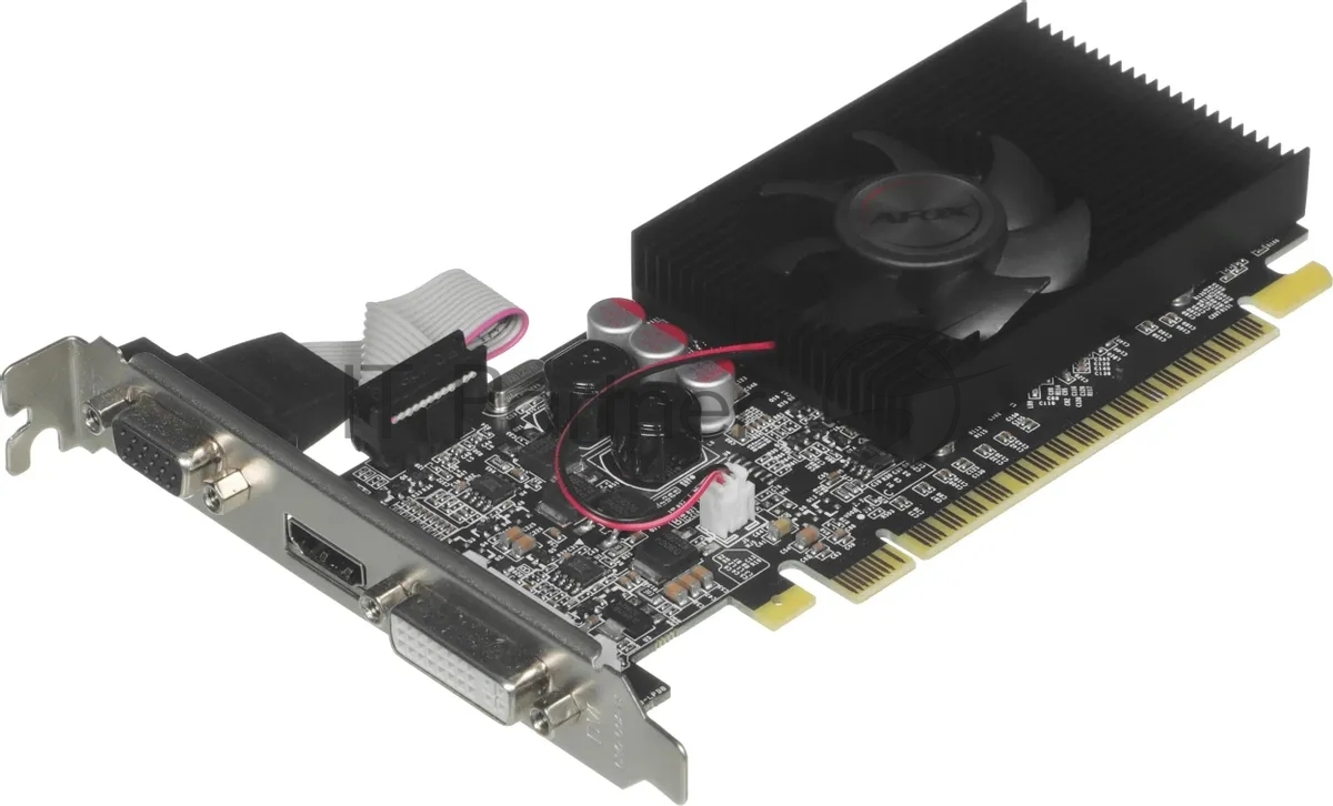 Видеокарта AFOX GeForce GT 610, 2 GB DDR3, 64 bit, HDMI, DVI-D, VGA, GPU 810 MHz