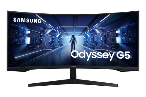 Монитор Samsung - LC34G55TWWPXEN, 34", 21:9, VA, 1 мс, 250cd/m², 3440x1440 (UltraWide WQHD), 165 Гц, 1x HDMI, curved, цвет чёрный, LC34G55TWWPXEN