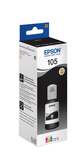 EPSON C13T00Q140  Контейнер 105  с черными пигментными чернилами для L7160/7180, 140 мл