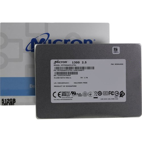 SSD 512 Gb SATA 6Gb,s  Micron  1300 (MTFDDAK512TDL)  2.5"