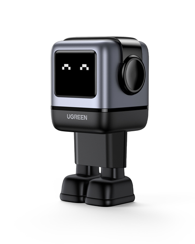 Сетевое зарядное устройство UGREEN CD361 (25685B) UNO 65W USB-A+2*USB-C Robot GaN Tech Fast Charger EU в виде робота. Цвет: серый