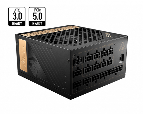 Блок питания MSI MEG Ai1300P, 1300Вт, 120мм, черный, retail [306-7zp4a11-ce0]