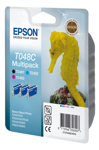 EPSON C13T048C4010 T048 Multi Pack (C, M, BK) triple