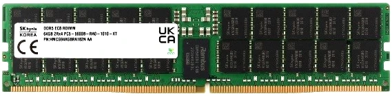 Оперативная память Hynix DDR5  64GB RDIMM 7200Mbps ECC Registered 2Rx4, 1 year, OEM, New Original