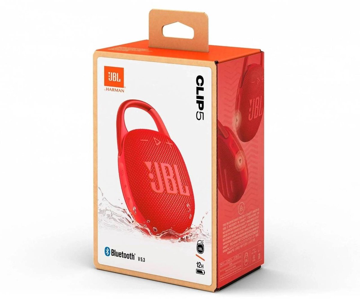 JBL Колонка порт. Clip 5 красный 7W 1.0 BT 10м 1400mAh