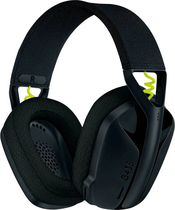 Logitech Наушники с микрофоном G435 черный/желтый накладные BT/Radio оголовье
