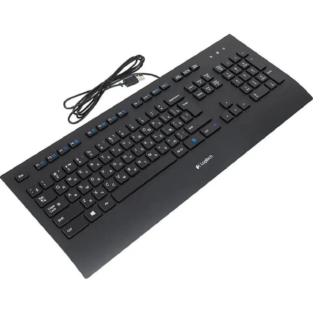 920-005215 Logitech Клавиатура K280E USB оригинальная заводская гравировка RU/LAT