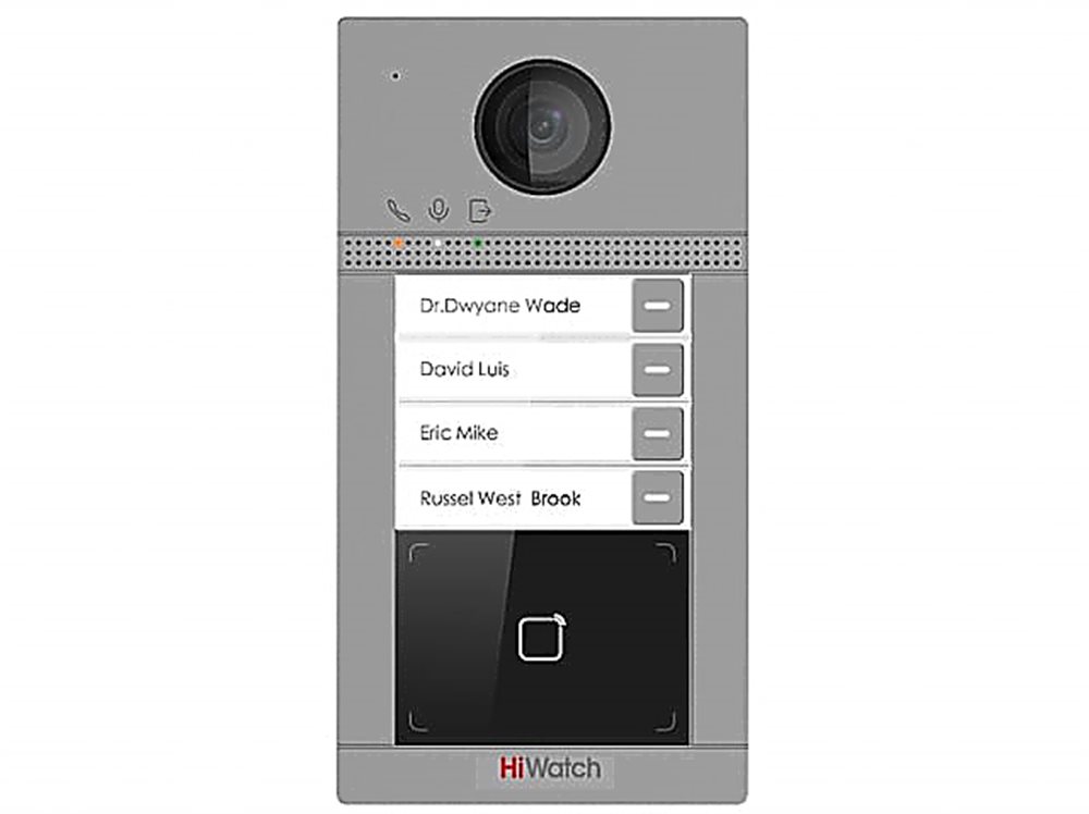Вызывная IP-панель HiWatch VDP-D4214W(B), 4 абонента, Wi-Fi, ИК