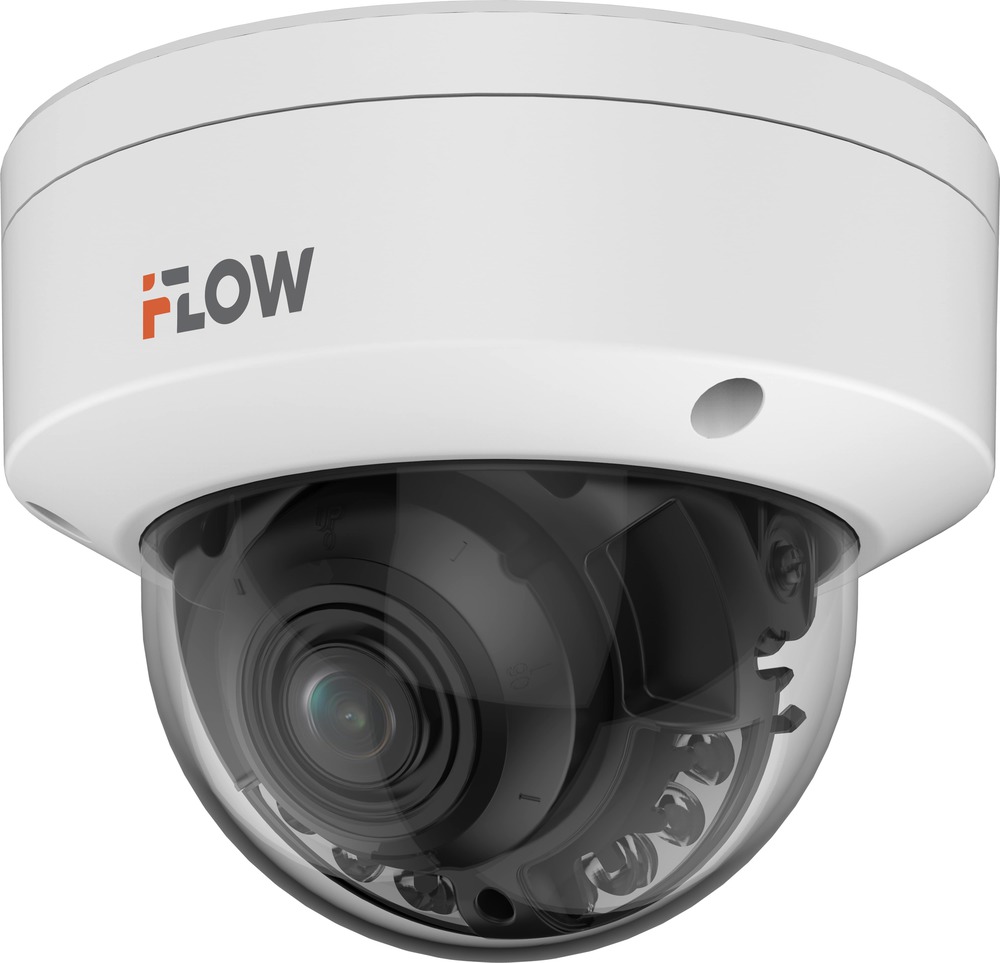 IP-камера IFLOW F-IC-2486CMS(2.8mm), купольная уличная, 8Мп, Smart подсветка 30м