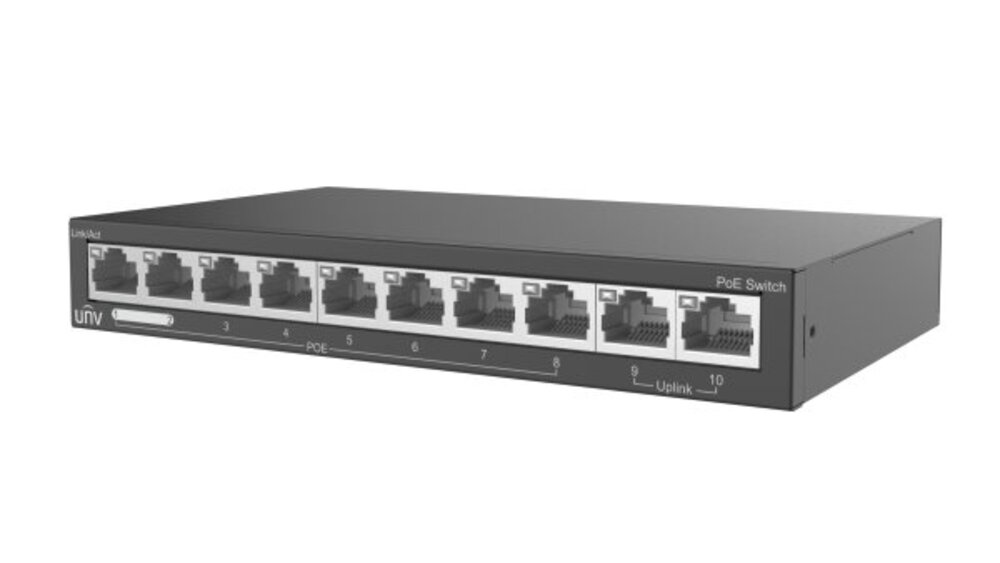 Коммутатор Uniview NSW2020-10T-LPOE-IN, 8×PoE 100Mbps, 2 Gbps