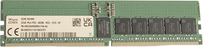 Оперативная память Hynix DDR5  32GB RDIMM 4800Mbps ECC Registered x4, 1 year, OEM, New Original