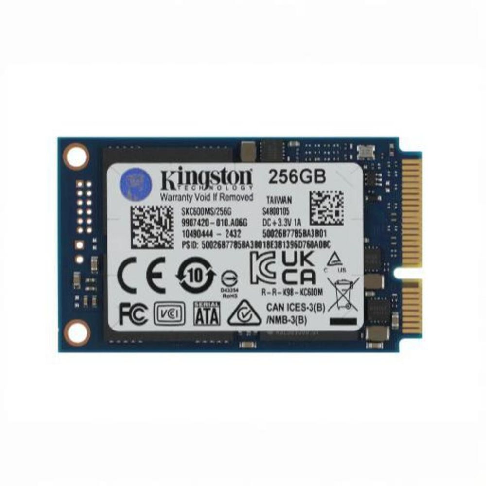 Твердотельный накопитель SSD Kingston SKC600MS/256G SKC600 256GB 3D TLC, mSATA, R/W 550/500MB/s,150TBW (315981)