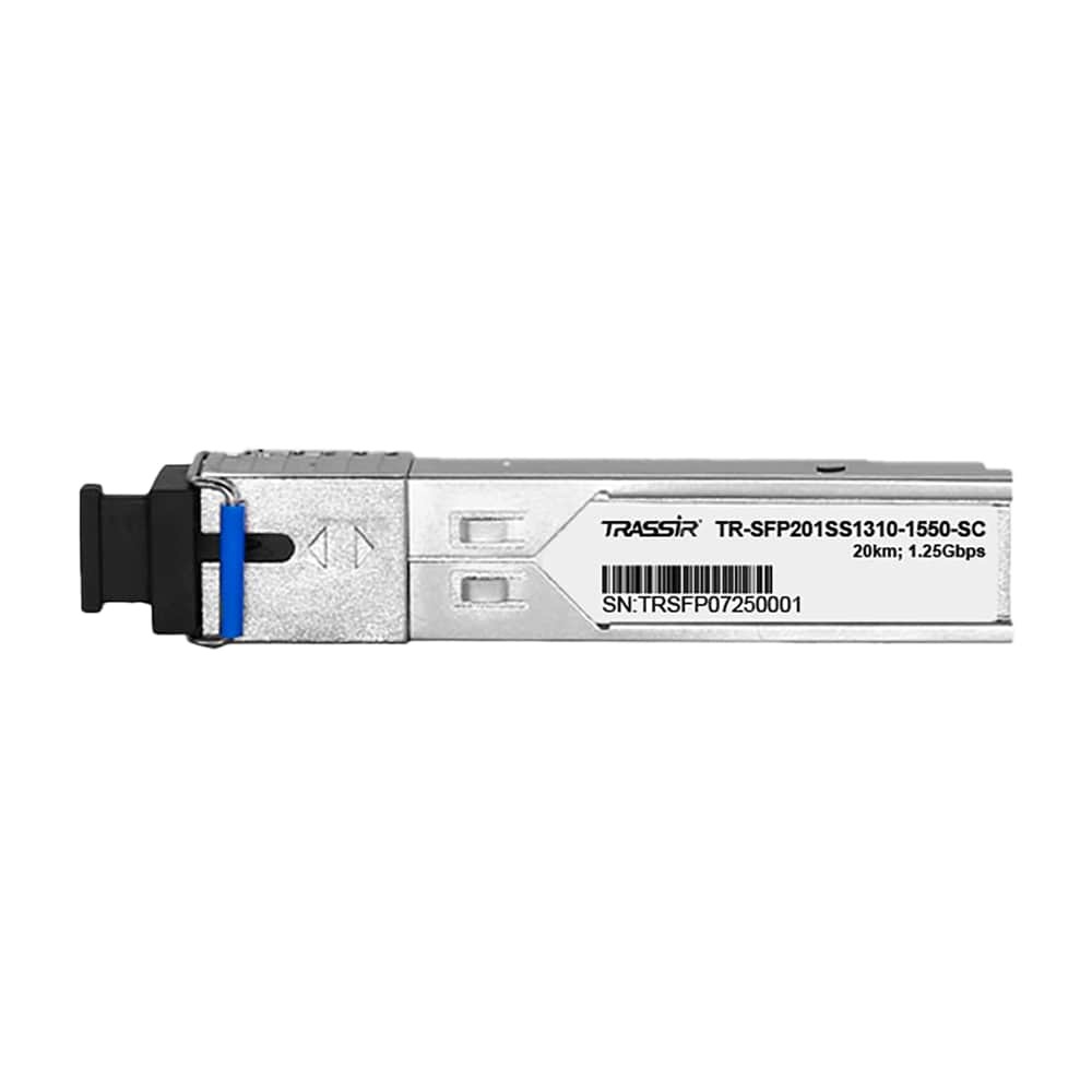 SFP-модуль Trassir TR-SFP201SS1310-1550-SC, 1.25Gbps, BiDi, SC