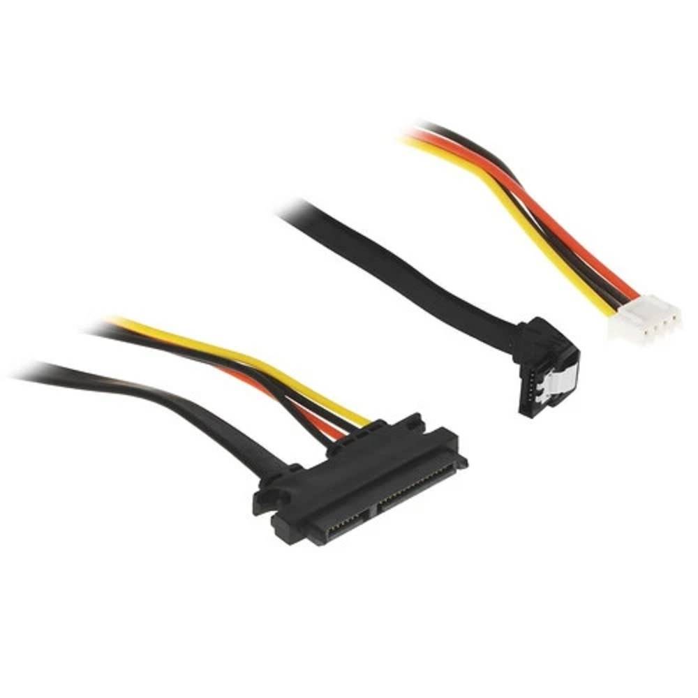 Gembird Cablexpert Кабель питания SATA CC-XH2.54-SATAL-40CM, XH2.54 4pin+Sata угловой / Sata 7+15pin, медн.проводник, 40см, пакет