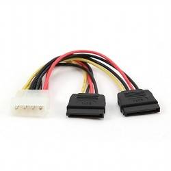 Gembird Cablexpert Кабель питания SATA CC-SATA-PSY-0.3M, 30см, molex 4pin/2x sata15pin, на 2 устр., пакет