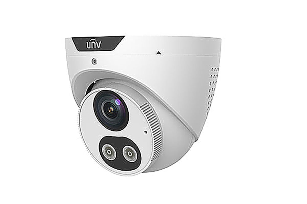 Видеокамера Uniview IP купольная, 1/2.7" 4 Мп КМОП @ 30 к/с, ИК-подсветка и тревожная подсветка видимого спектра до 30м., LightHunter 0.003 Лк @F1.6, объектив 2.8 мм, WDR, 2D/3D DNR, Ultra 265, H.265,