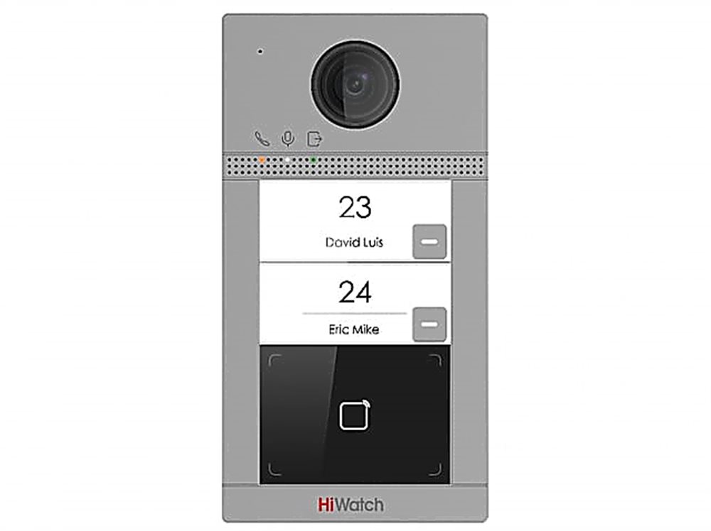 Вызывная панель HiWatch VDP-D4212W(B)/Flush, IP, 2 абонента, Wi-Fi