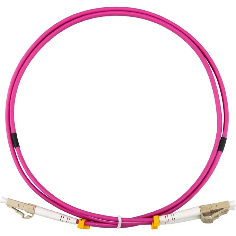 Патч-корд Rexant 50-2611-2, OM4 LC-LC дуплекс, 2м, малиновый