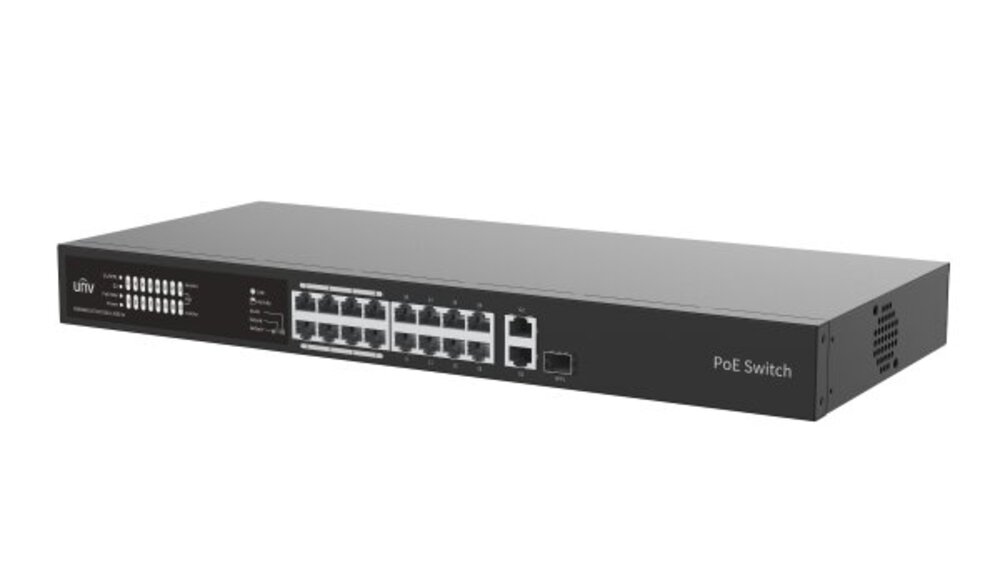 Коммутатор Uniview NSW2020-16T1GT1GC-LPOE-IN, 16×PoE 100Mbps, 1×GbE, 1×Combo, 7.2 Gbps