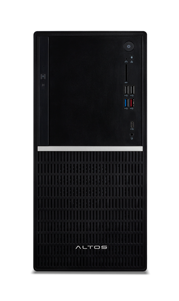 рабочая станция Altos P10 F10 SE [20L] Tower 750W 80+Gold Intel Core Ultra 7 265, 32GB (2x16) DDR5-5600 UDIMM, 512GB M.2 NVME, nVidia RTX A1000 8GB 4x mDP, Gigabit LAN, No WLAN, Corded USB KB/Mouse, No OS, 3YR