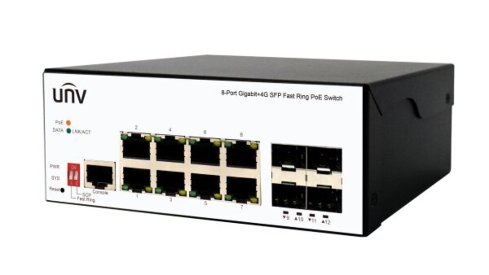 Коммутатор Uniview ISW5000-8GT4GP-POE-IN, 8×GbE, 4×SFP, PoE, L2