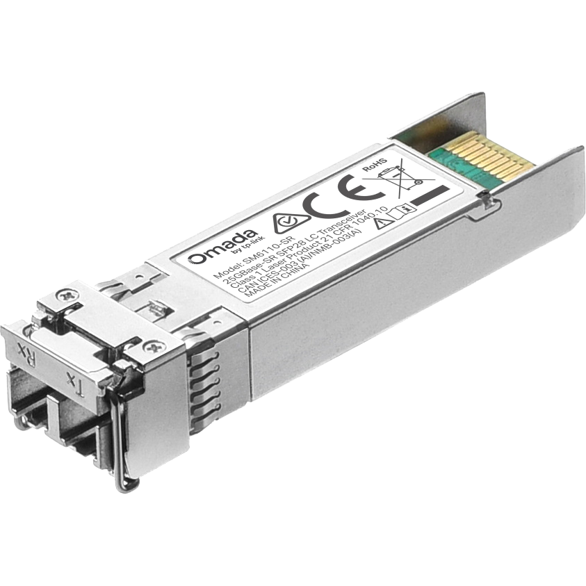 TP-Link SM6110-SR Трансивер SFP28, 25GBase-SR (Duplex LC), 850нм, многомод, OM3 (до  70м)/OM4 (до 100м)