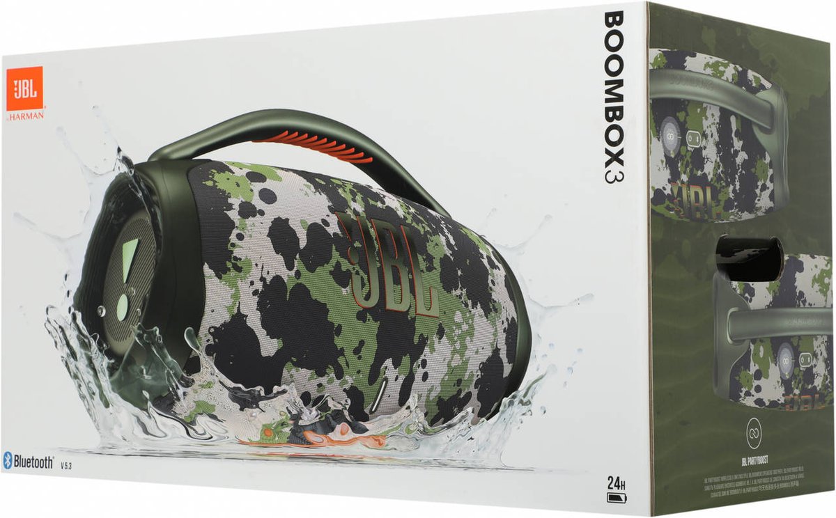 JBL Колонка порт. Boombox 3 камуфляж 180W 2.1 BT/USB 30м 10000mAh